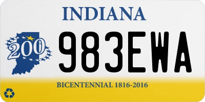 IN license plate 983EWA