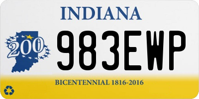 IN license plate 983EWP