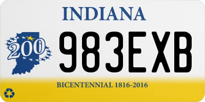 IN license plate 983EXB