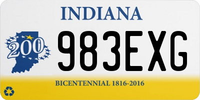IN license plate 983EXG