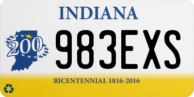 IN license plate 983EXS