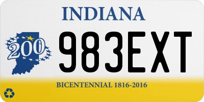 IN license plate 983EXT