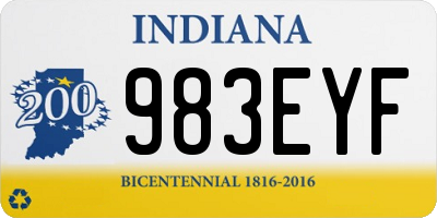 IN license plate 983EYF