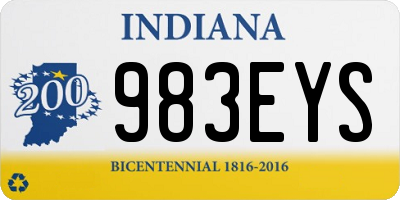 IN license plate 983EYS