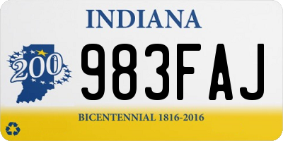 IN license plate 983FAJ