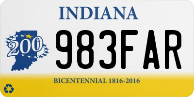 IN license plate 983FAR