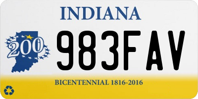 IN license plate 983FAV