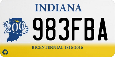 IN license plate 983FBA