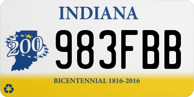 IN license plate 983FBB