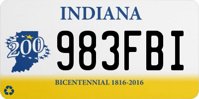 IN license plate 983FBI