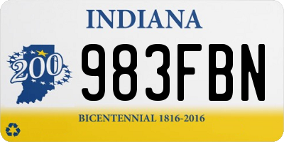 IN license plate 983FBN