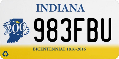 IN license plate 983FBU