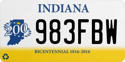 IN license plate 983FBW