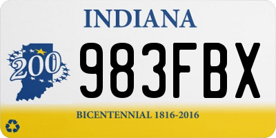 IN license plate 983FBX