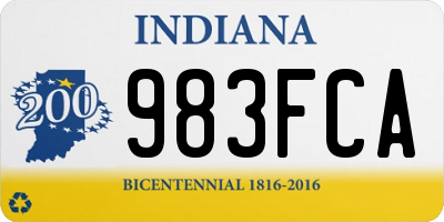 IN license plate 983FCA