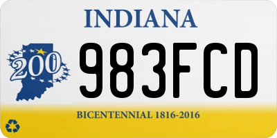 IN license plate 983FCD