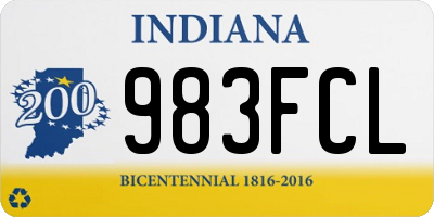 IN license plate 983FCL