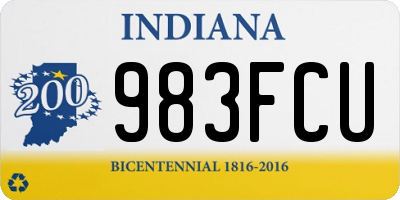 IN license plate 983FCU