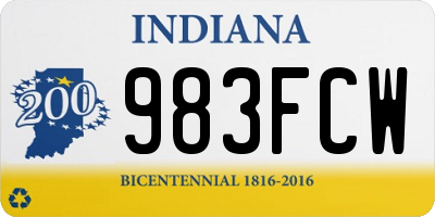 IN license plate 983FCW