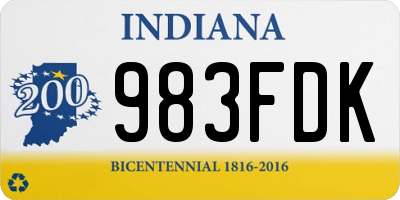 IN license plate 983FDK
