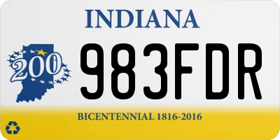 IN license plate 983FDR