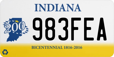 IN license plate 983FEA