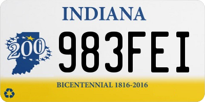 IN license plate 983FEI