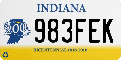 IN license plate 983FEK