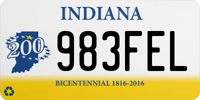 IN license plate 983FEL