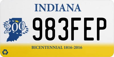 IN license plate 983FEP