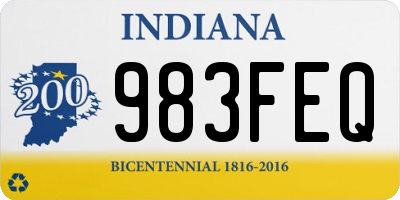 IN license plate 983FEQ