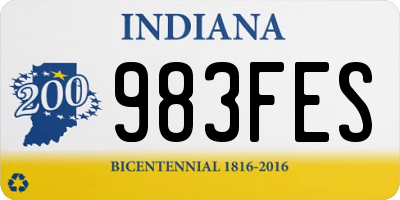 IN license plate 983FES