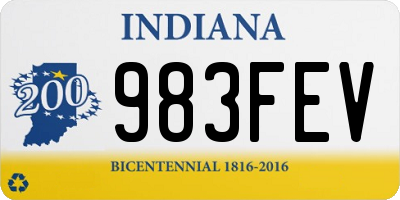 IN license plate 983FEV