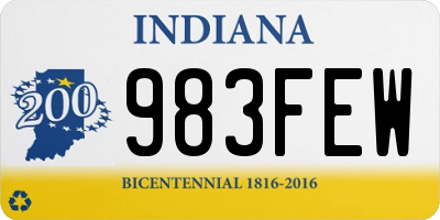 IN license plate 983FEW