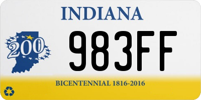 IN license plate 983FF