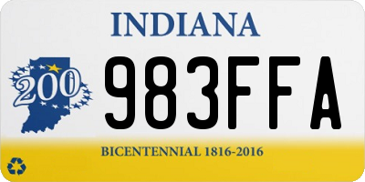 IN license plate 983FFA