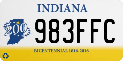 IN license plate 983FFC