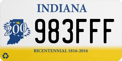 IN license plate 983FFF
