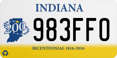 IN license plate 983FFO