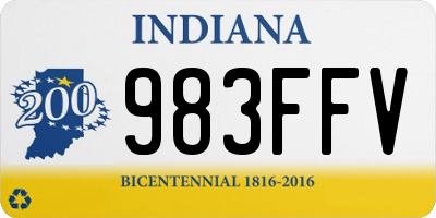 IN license plate 983FFV