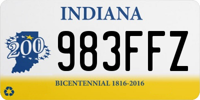 IN license plate 983FFZ