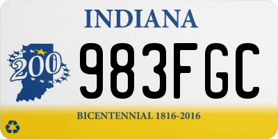 IN license plate 983FGC