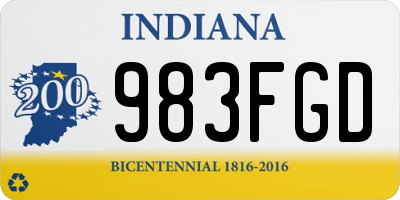 IN license plate 983FGD