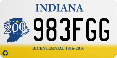 IN license plate 983FGG