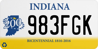 IN license plate 983FGK