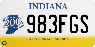 IN license plate 983FGS