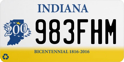 IN license plate 983FHM