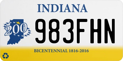 IN license plate 983FHN