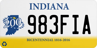 IN license plate 983FIA