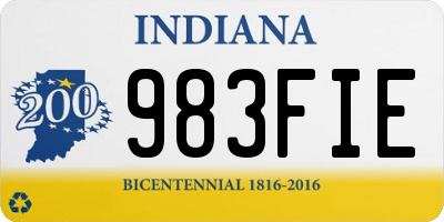 IN license plate 983FIE